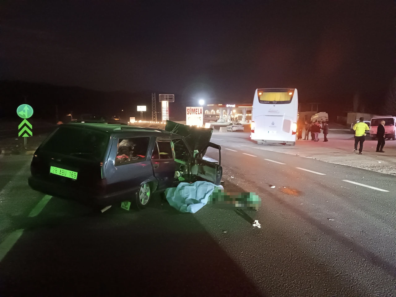 Kastamonu'da otobüsle otomobil çarpıştı: 1 ölü, 1 yaralı