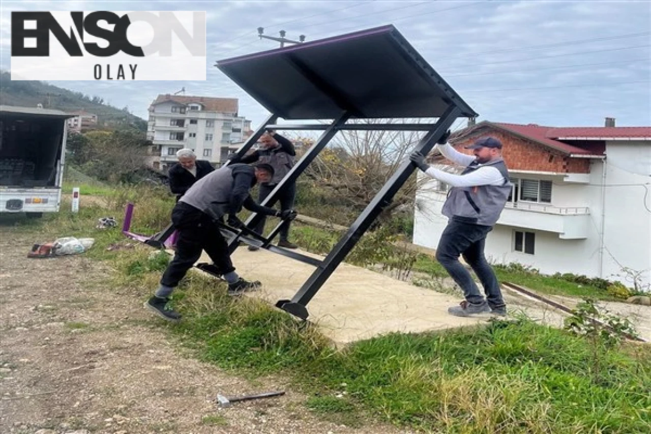 Ordu'da hükümlüler tarafından imal edilen 1500 durak tamamlandı