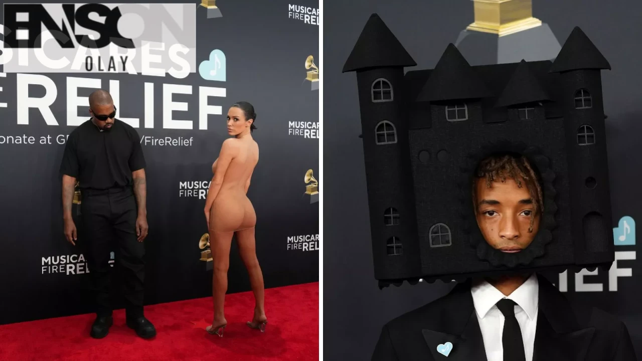 Grammy 2025'de Kanye West'in Eşi Bianca Censori ve Jaden Smith Kırmızı Halıda Parladı