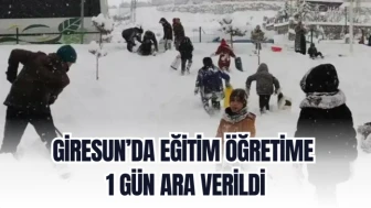 Giresun’da kar yağışı: Eğitime 1 gün ara verildi