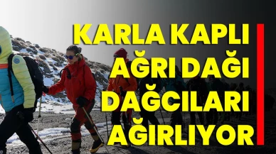 "Ağrı Dağı, Zorlu Kış Mevsiminde Dağcıları Ağırlıyor"