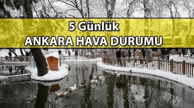 Kar yağışı Ankara'yı beyaz örtüyle kapladı! Meteoroloji'den 5 günlük hava durumu raporu açıklandı.