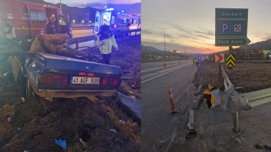 Bolu'da feci kaza! Otomobil bariyerlere çarptı: 3 kişi hayatını kaybetti