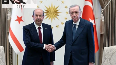 Erdoğan, Kuzey Kıbrıs Türk Cumhuriyeti Cumhurbaşkanı Tatar ile görüştü