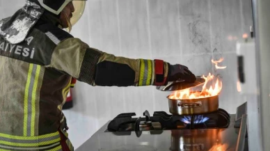 Ankara İtfaiyesinden uyarı: Alev alan yağa su dökülmemeli